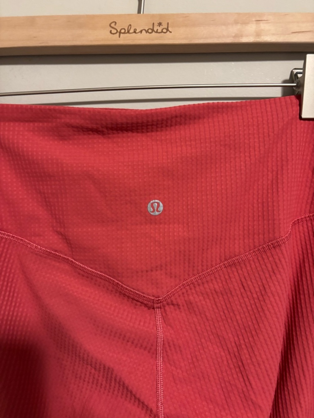 Lululemon V-Waist Yoga Tight 25” Grid Texture Vintage Rose Size 8 - Picture 9 of 10
